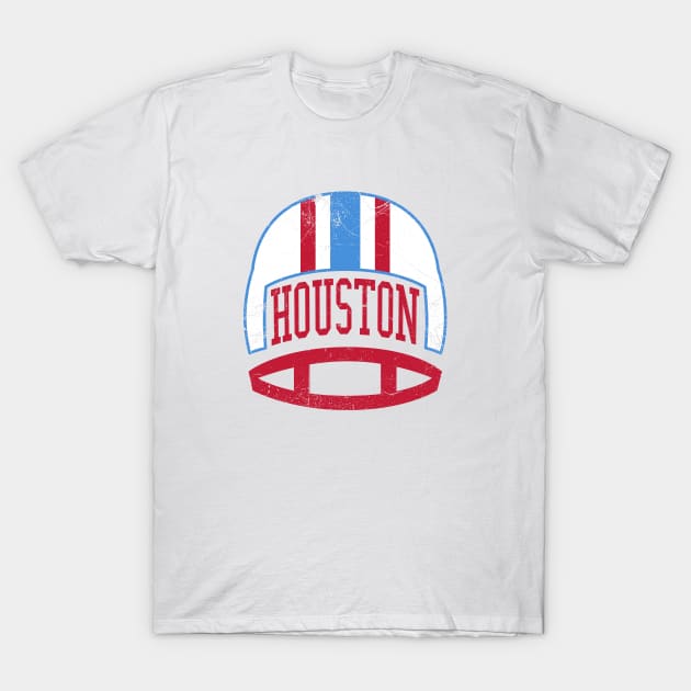 Houston Retro Helmet - White T-Shirt by KFig21